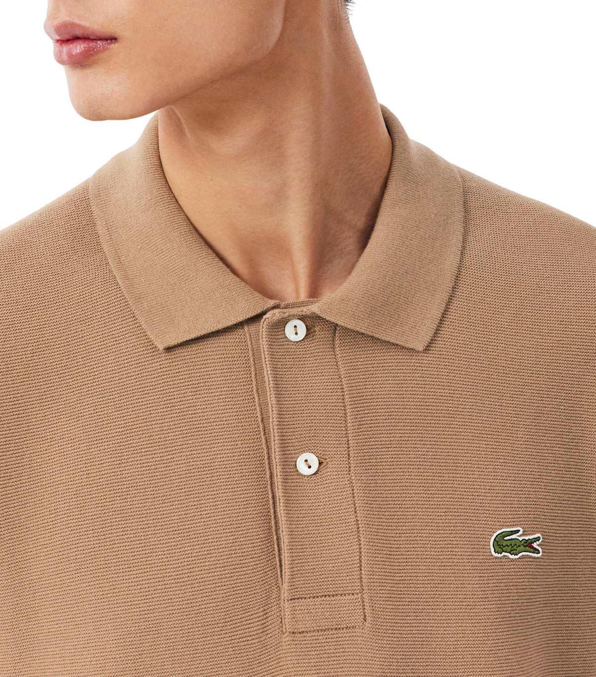 Classic Fit Knitted Polo Shirt Cookie