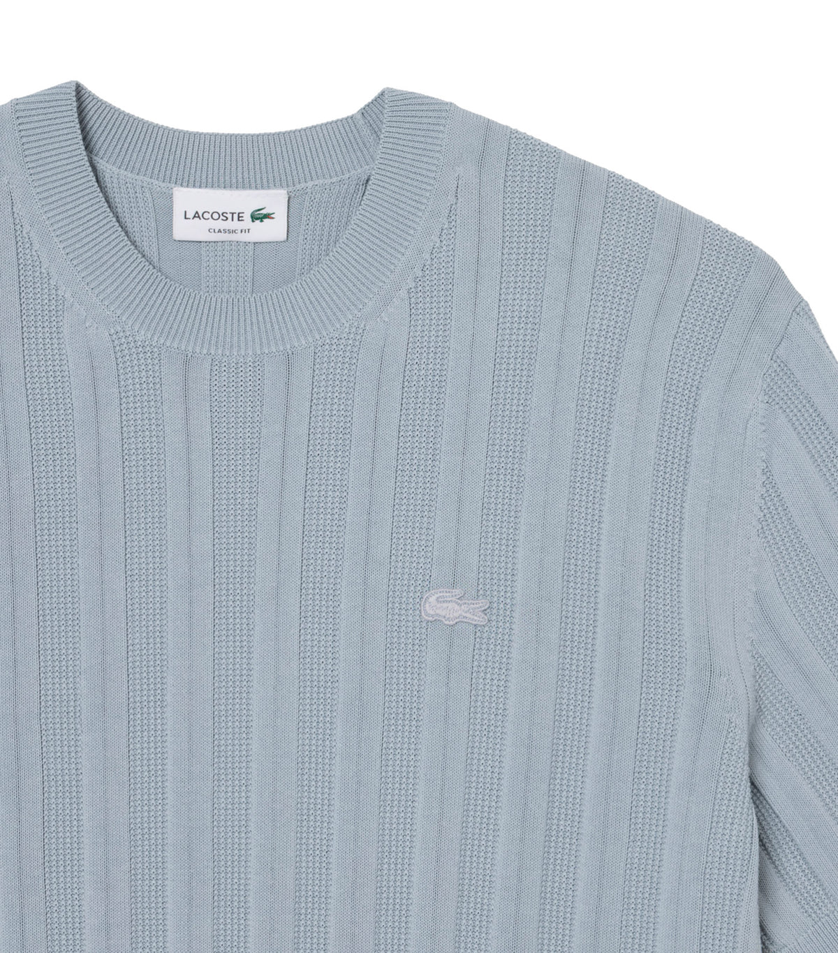Fluid Ribbed Short Sleeved Sweater Gray