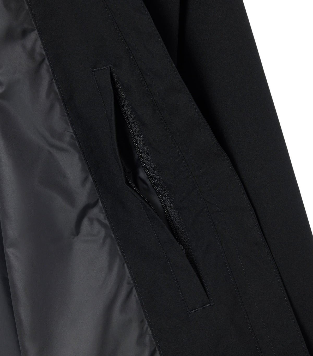 Water-Repellent Commuter Windbreaker Black