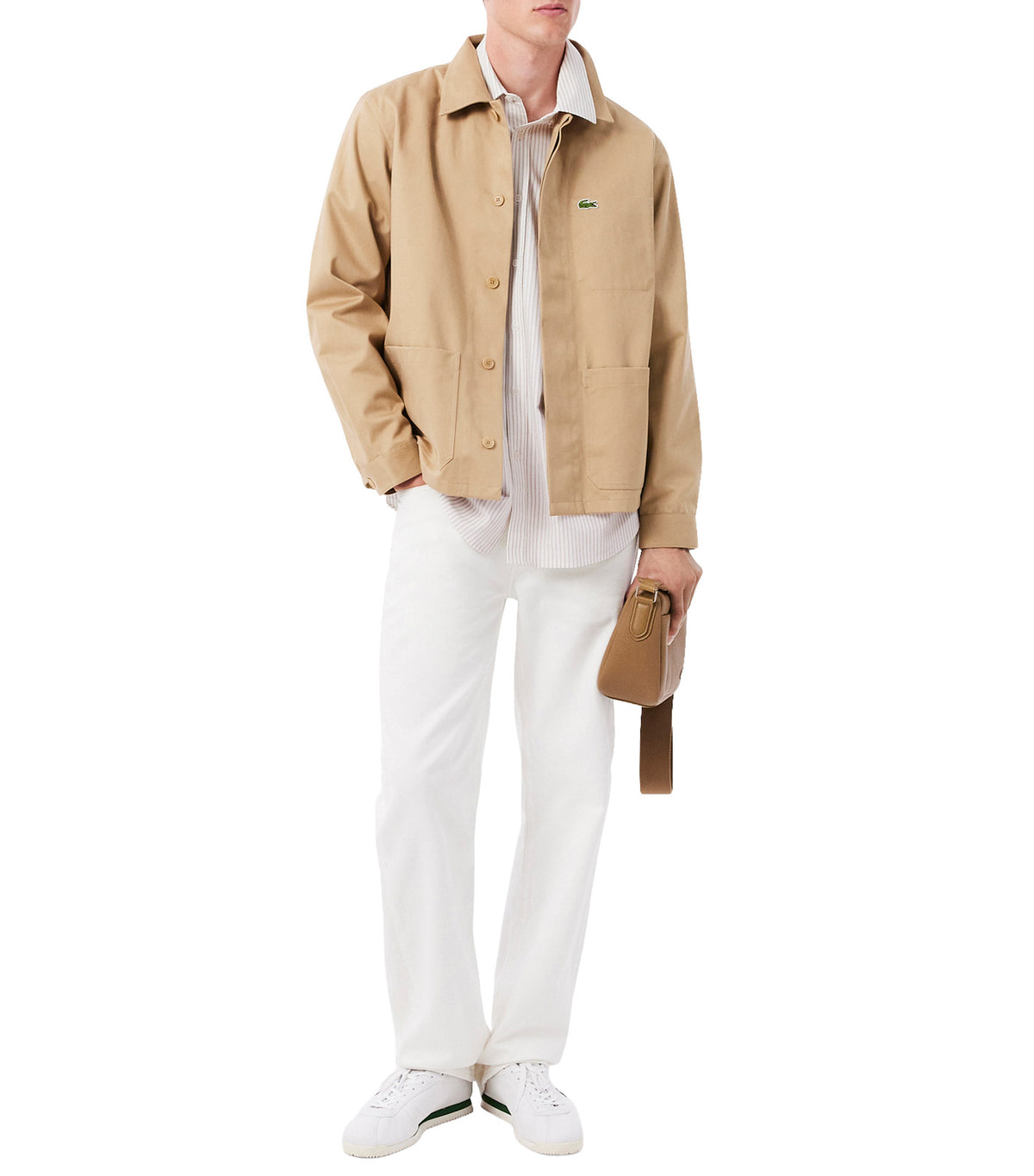 Relaxed Fit Striped Oxford Shirt Flour/Viennese