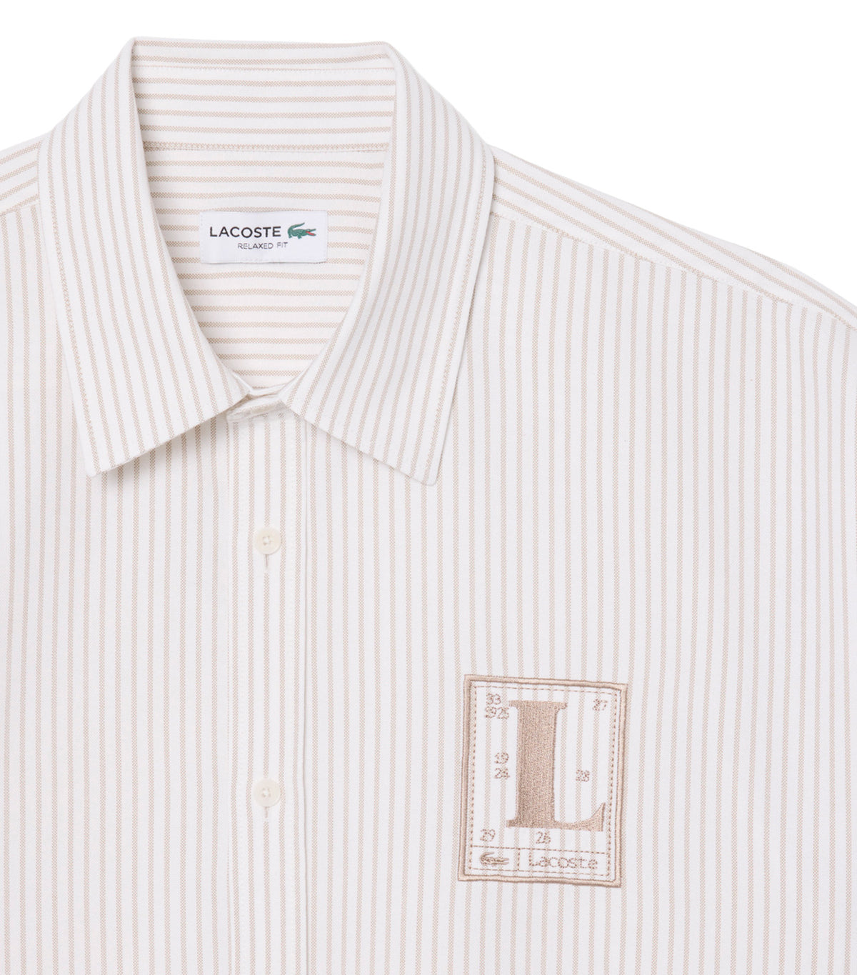 Relaxed Fit Striped Oxford Shirt Flour/Viennese
