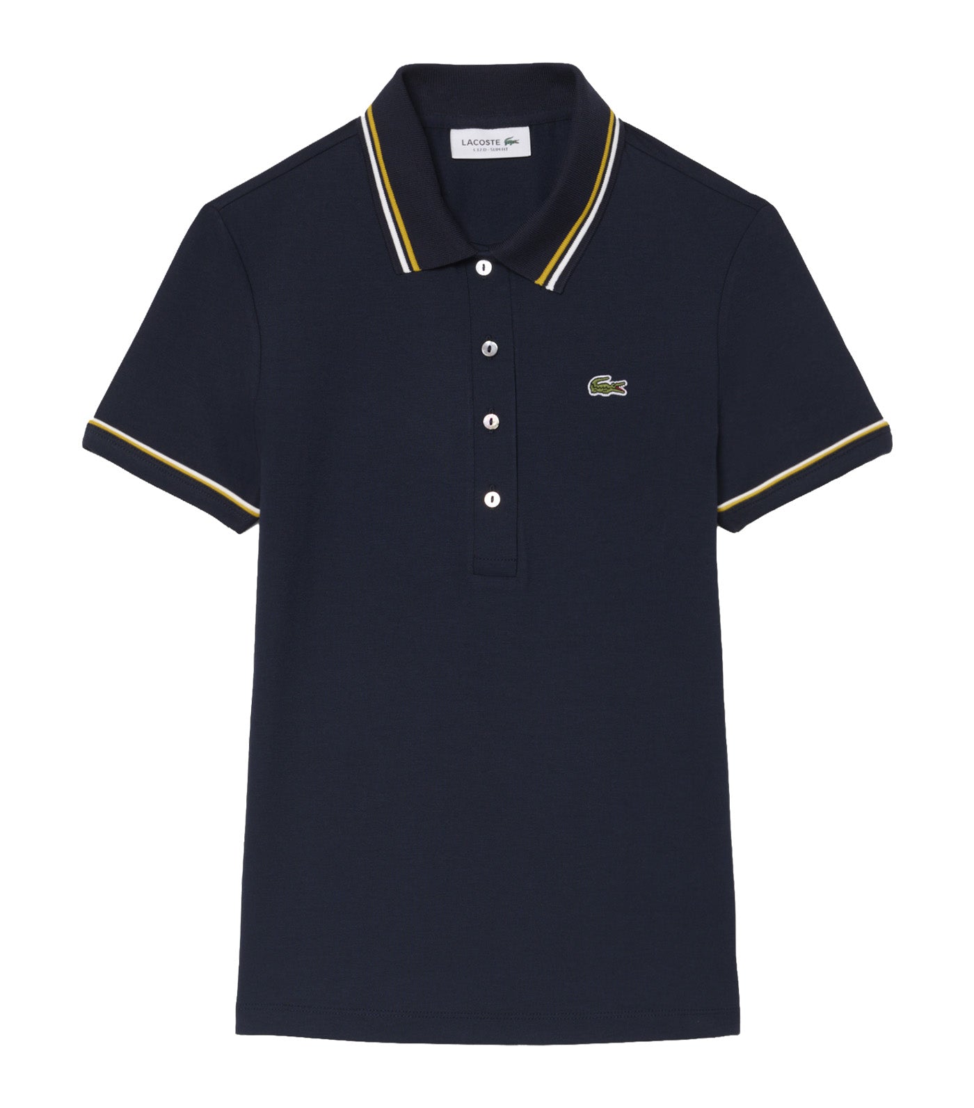 L.12.D Slim Fit Trim Detail Polo Shirt Dark Navy Blue/Flour