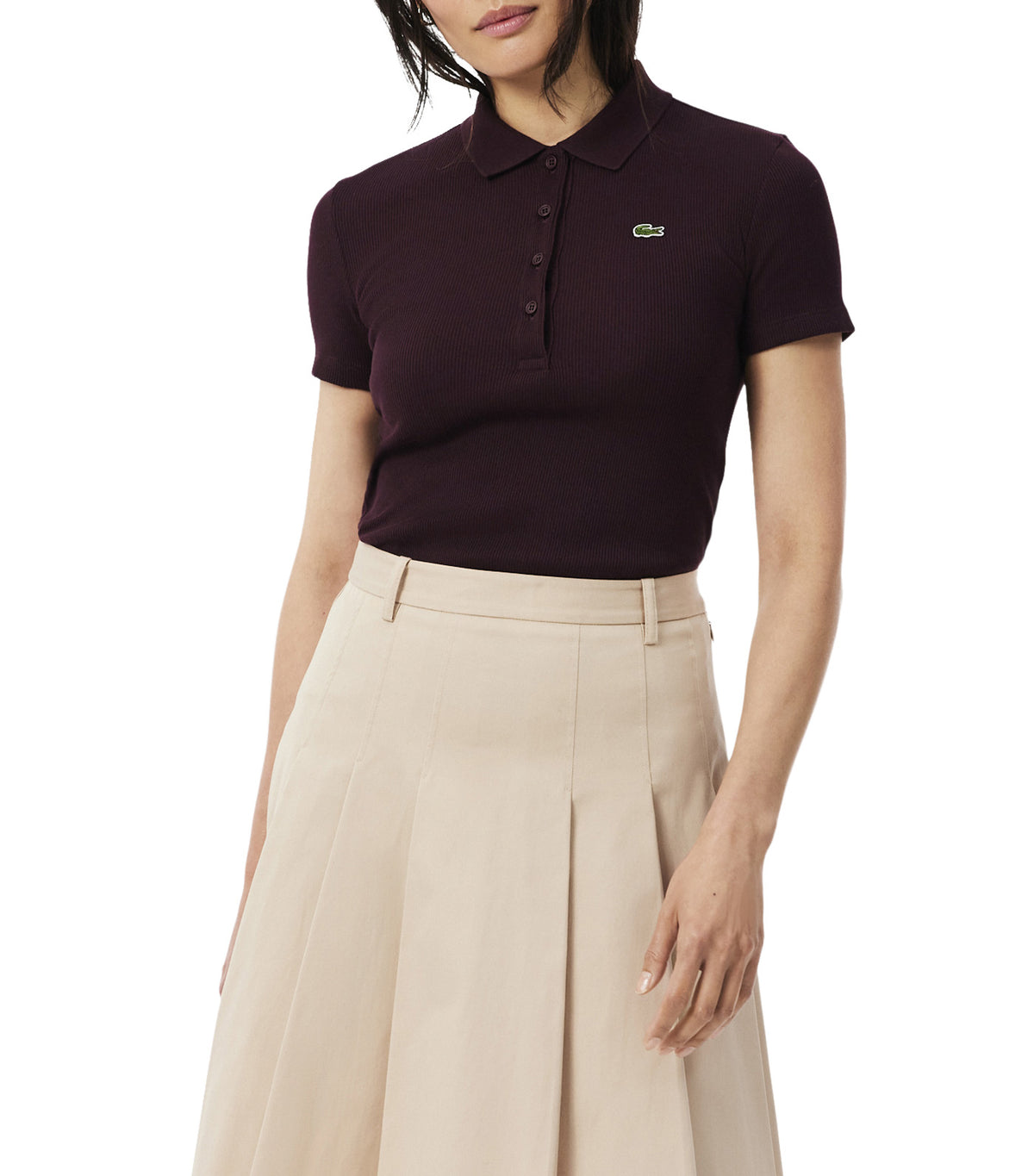 L.12.D Slim Fit Ribbed Cotton Polo Shirt Oxalis