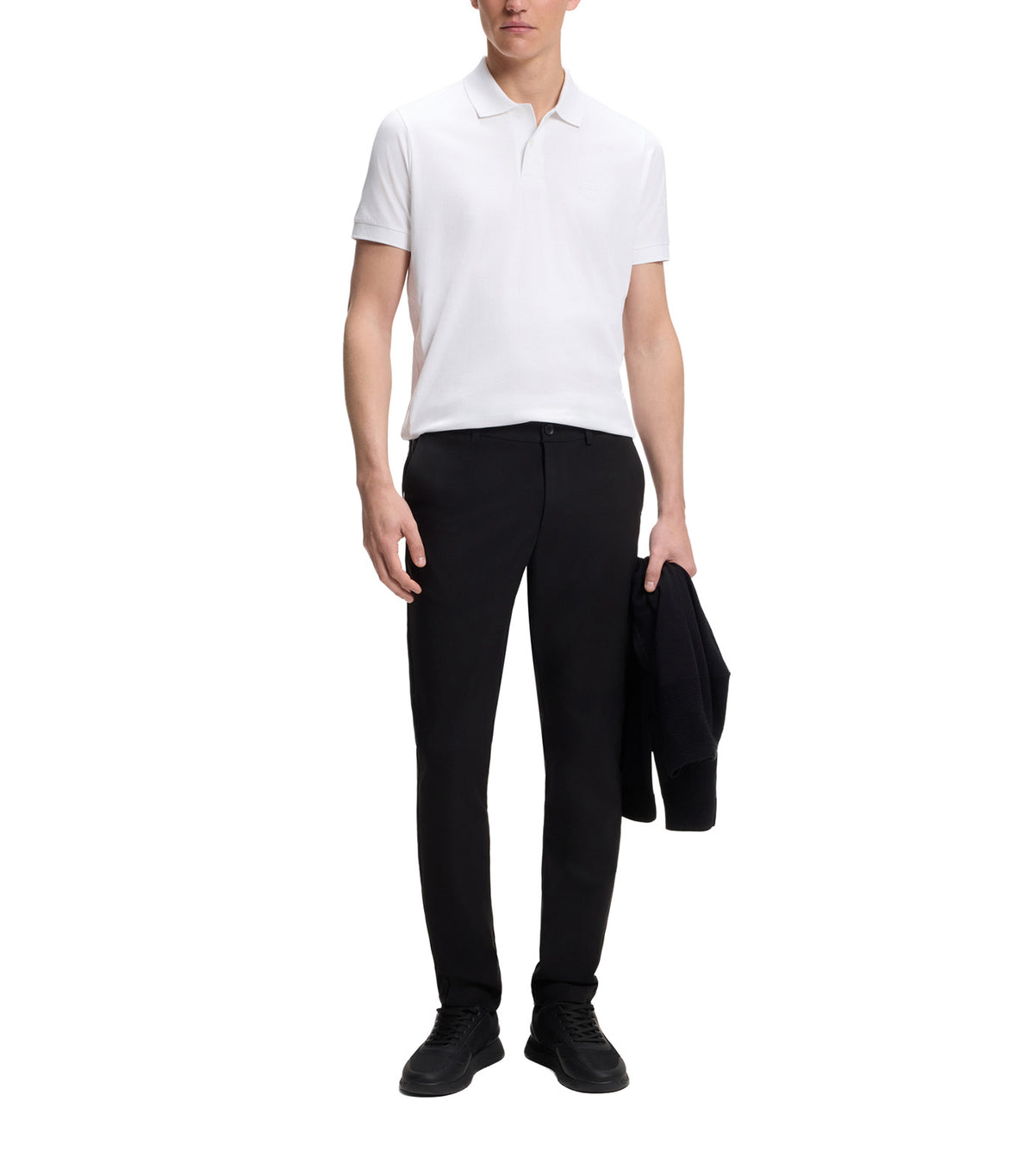 Regular-Fit Polo with Embroidered Logo White