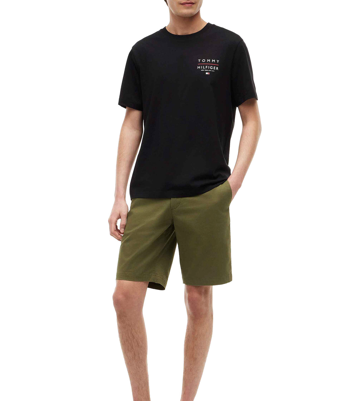Men's Brand Love Left Chest RWB Tee Black