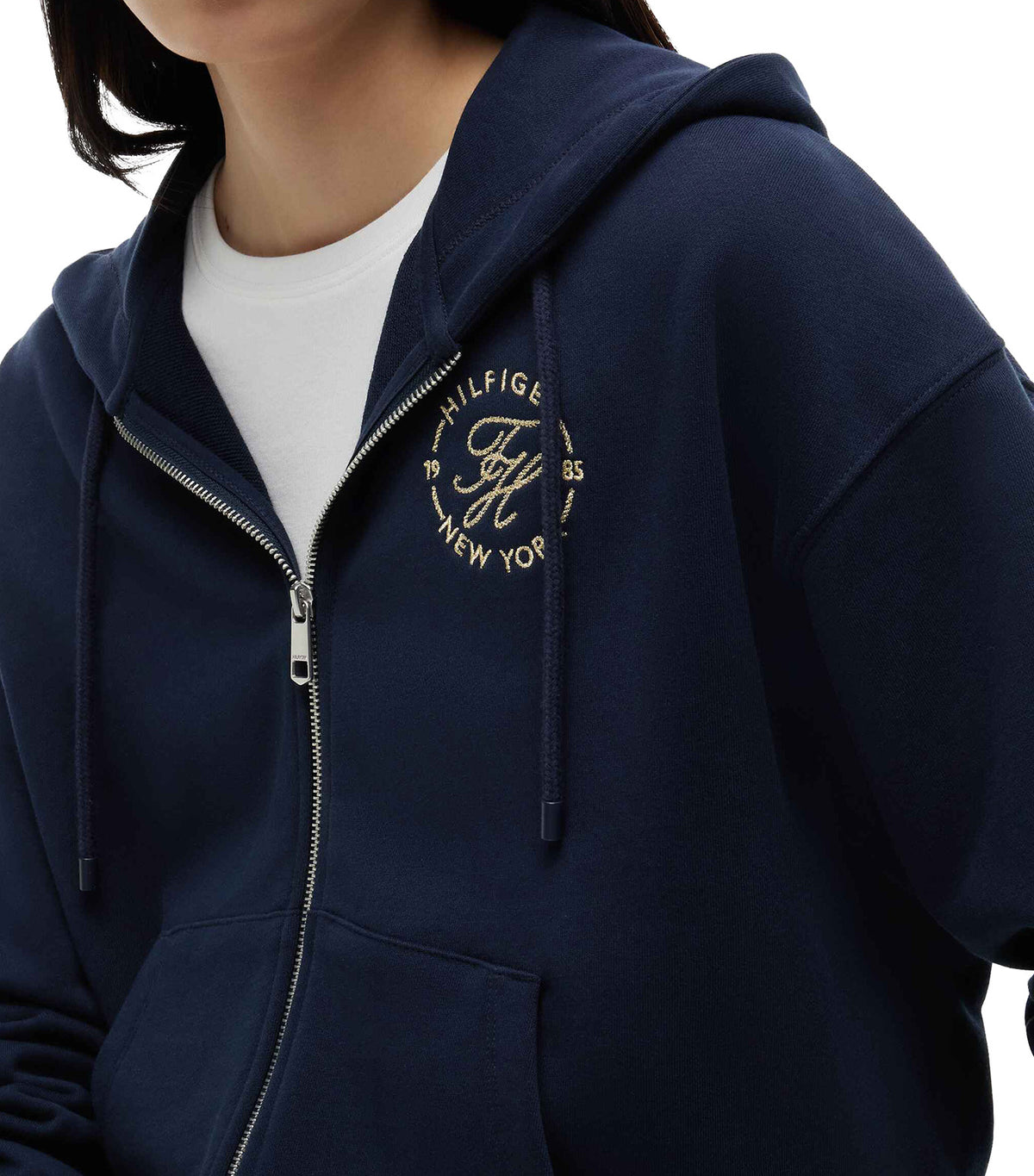 Women's Roundal Zip-Up Hoodie Dark Night Navy