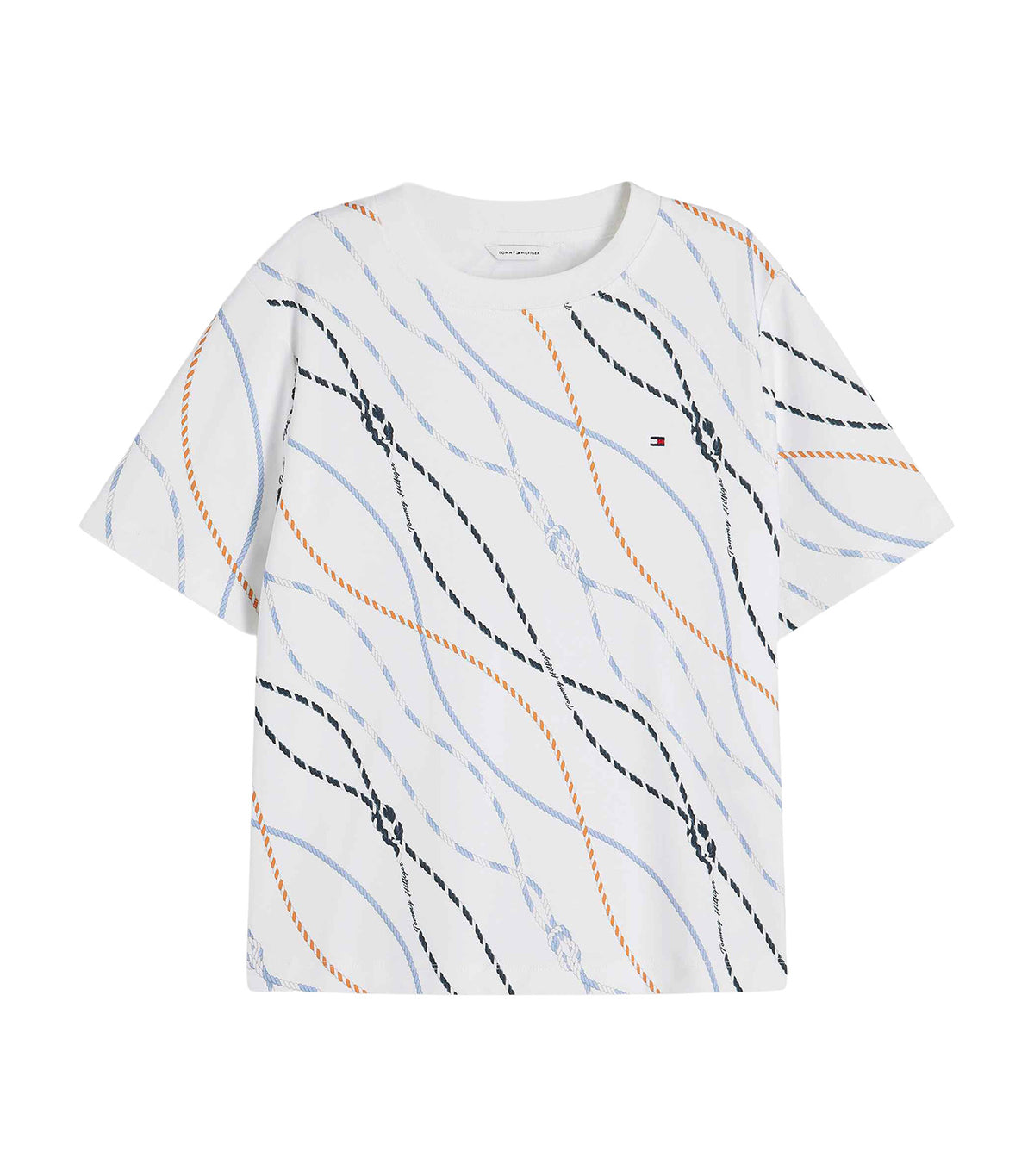 Women's Interlock Boxy Crew SS Neck Tee Multi Color Rope