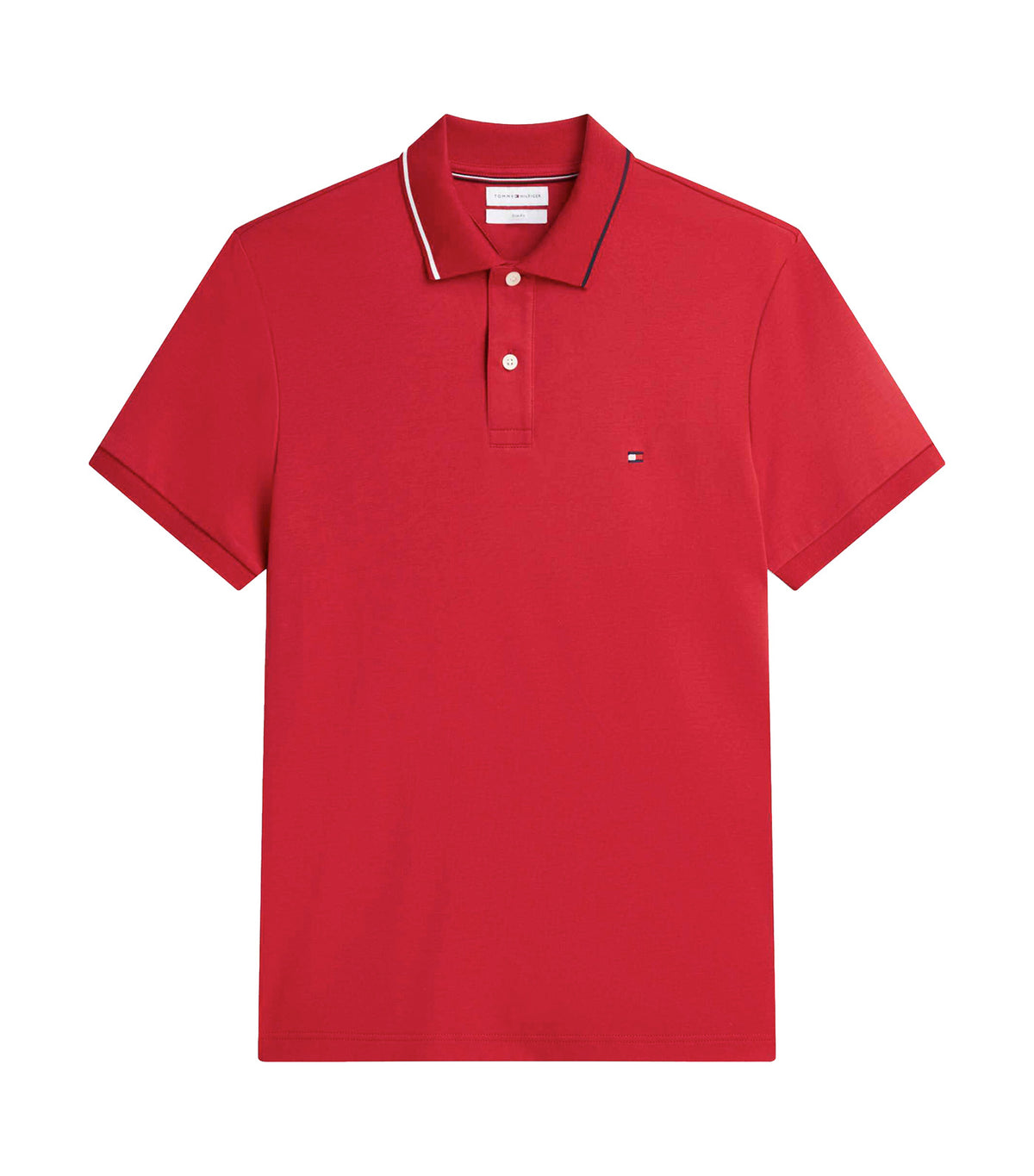 Men's Liquid Cotton Tipped Slim Polo Medium Red