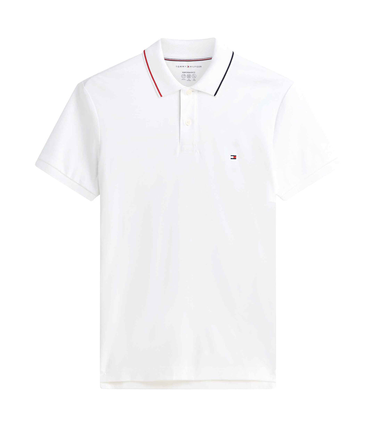 Men's Liquid Cotton Tipped Slim Polo White