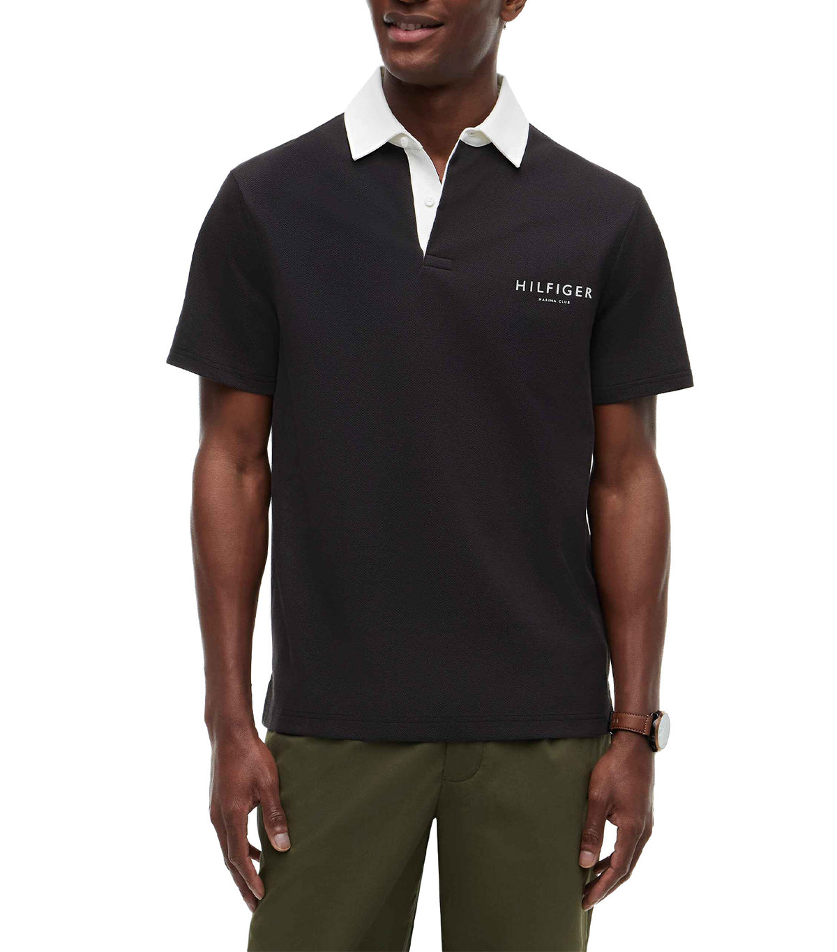 Men's ATH Classic Fit Rugby Polo Black