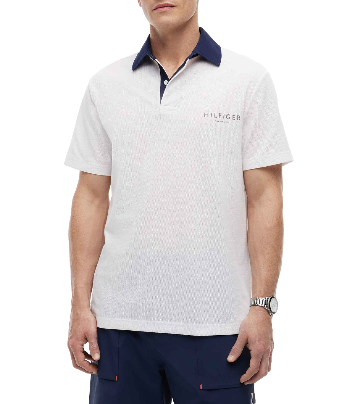 Men's ATH Classic Fit Rugby Polo White
