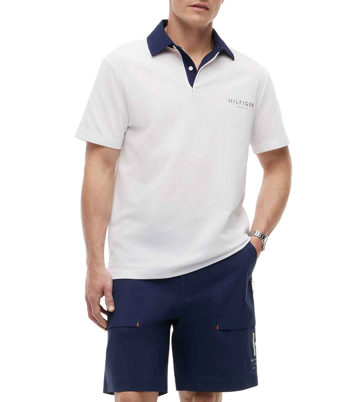 Men's ATH Classic Fit Rugby Polo White