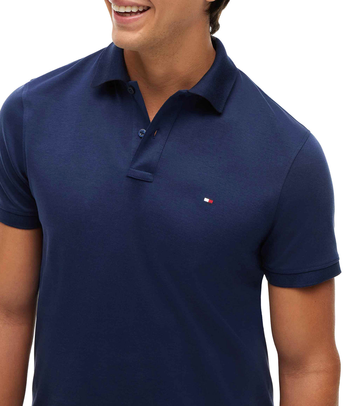 Men's Jacquard RWB Polo Carbon Navy