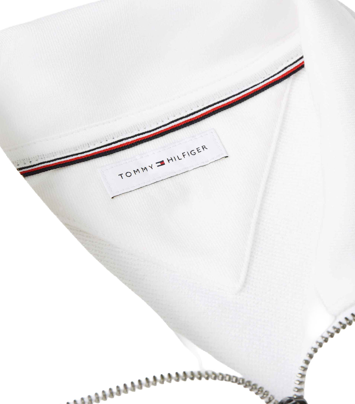 Men's Script Stack FZ Stand Collar Sweatshirt White