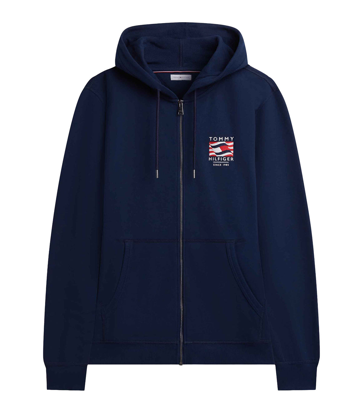 Men's RWB Box Flag Terry Zip-Thru Hoody Carbon Navy