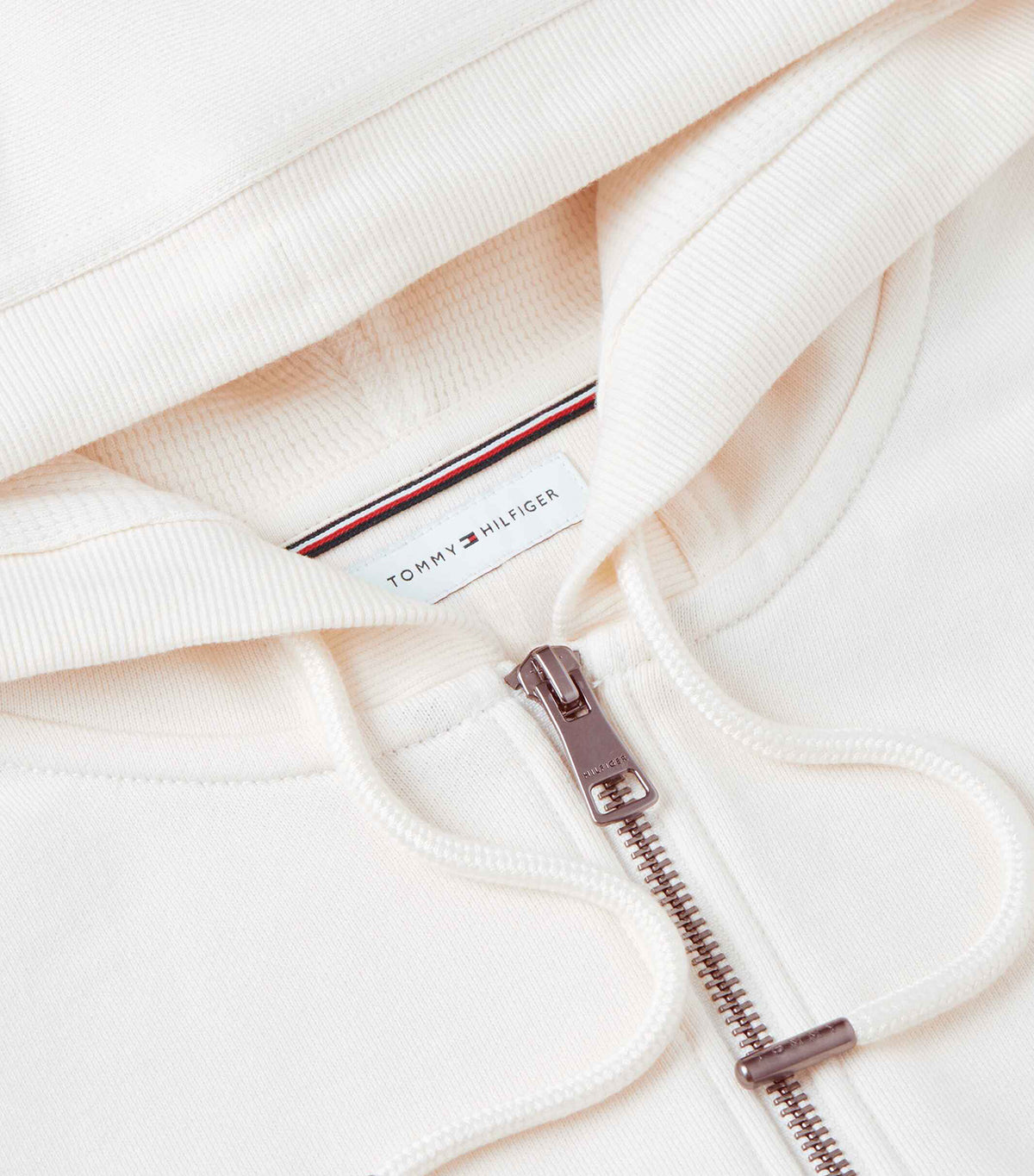 Men's RWB Box Flag Terry Zip-Thru Hoody Ivory Petal