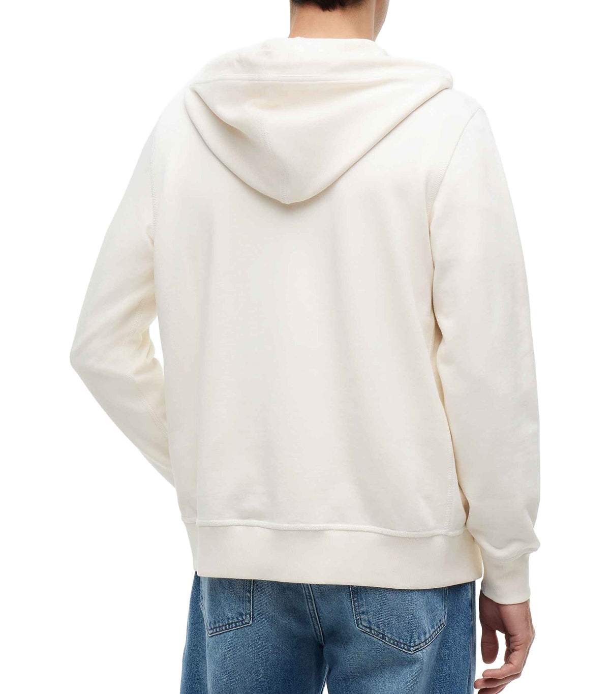 Men's RWB Box Flag Terry Zip-Thru Hoody Ivory Petal