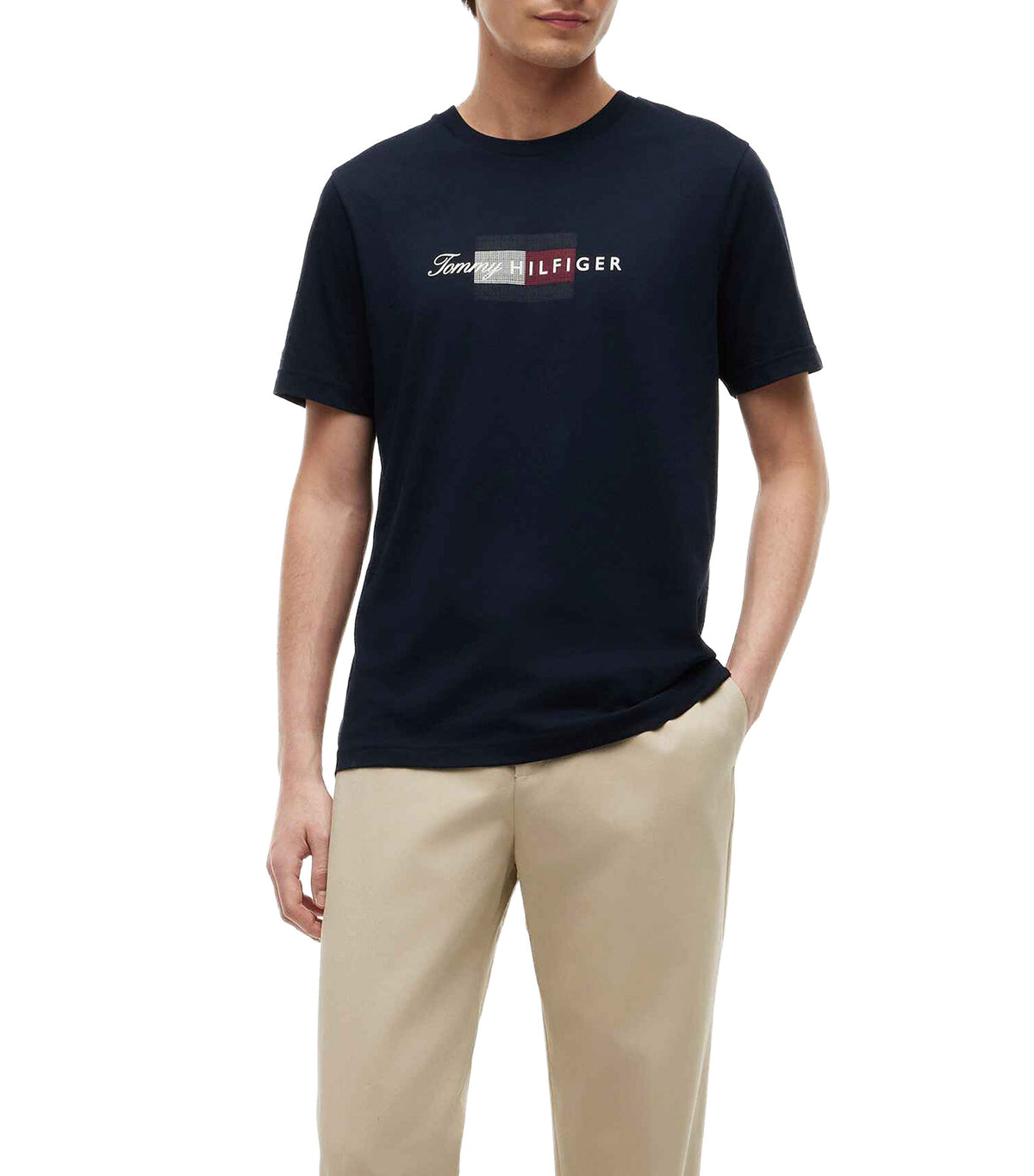 Men's Script Flag Regular Tee Desert Sky