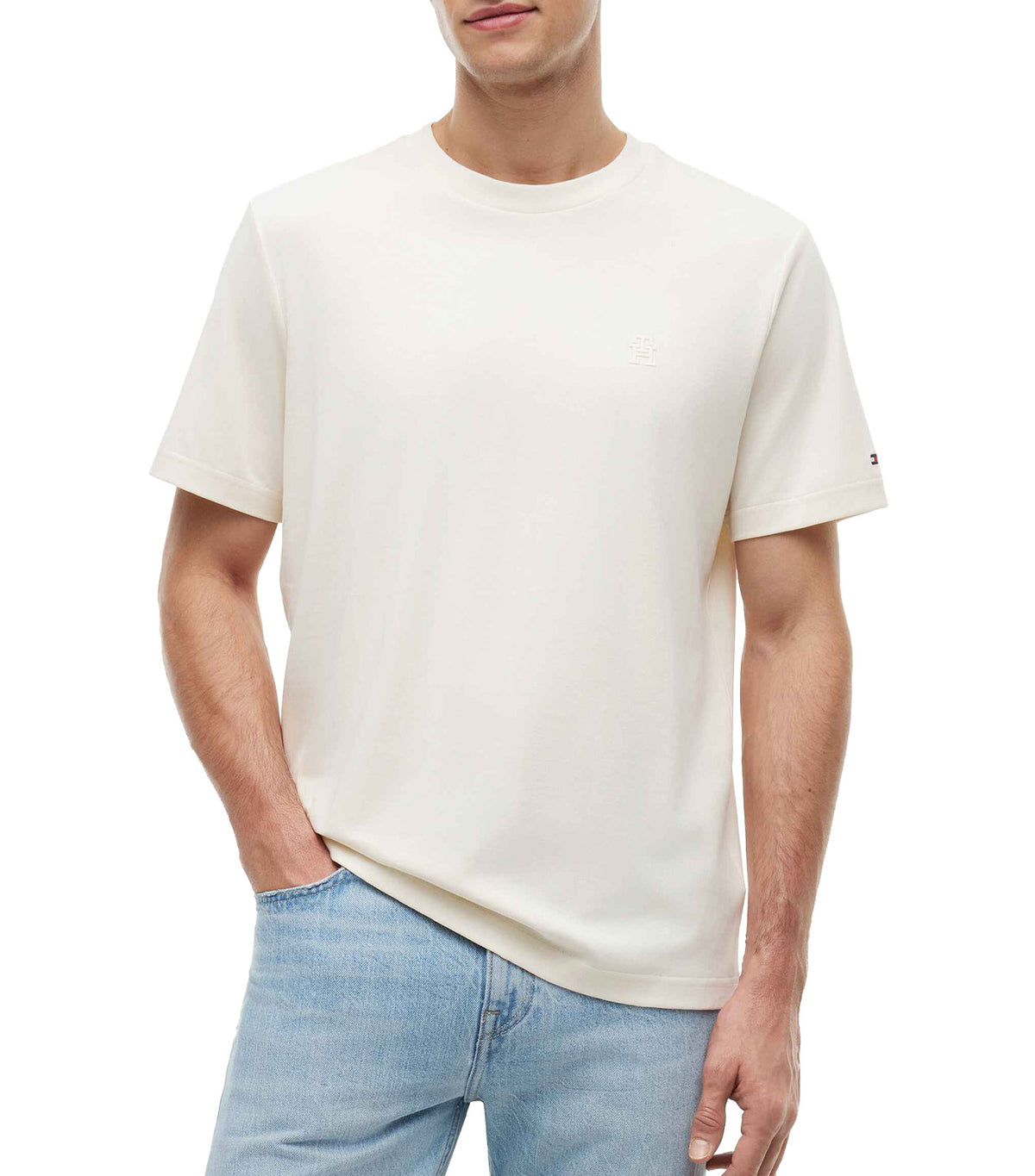 Men's Monogram IMD Interlock Tee Ivory Petal