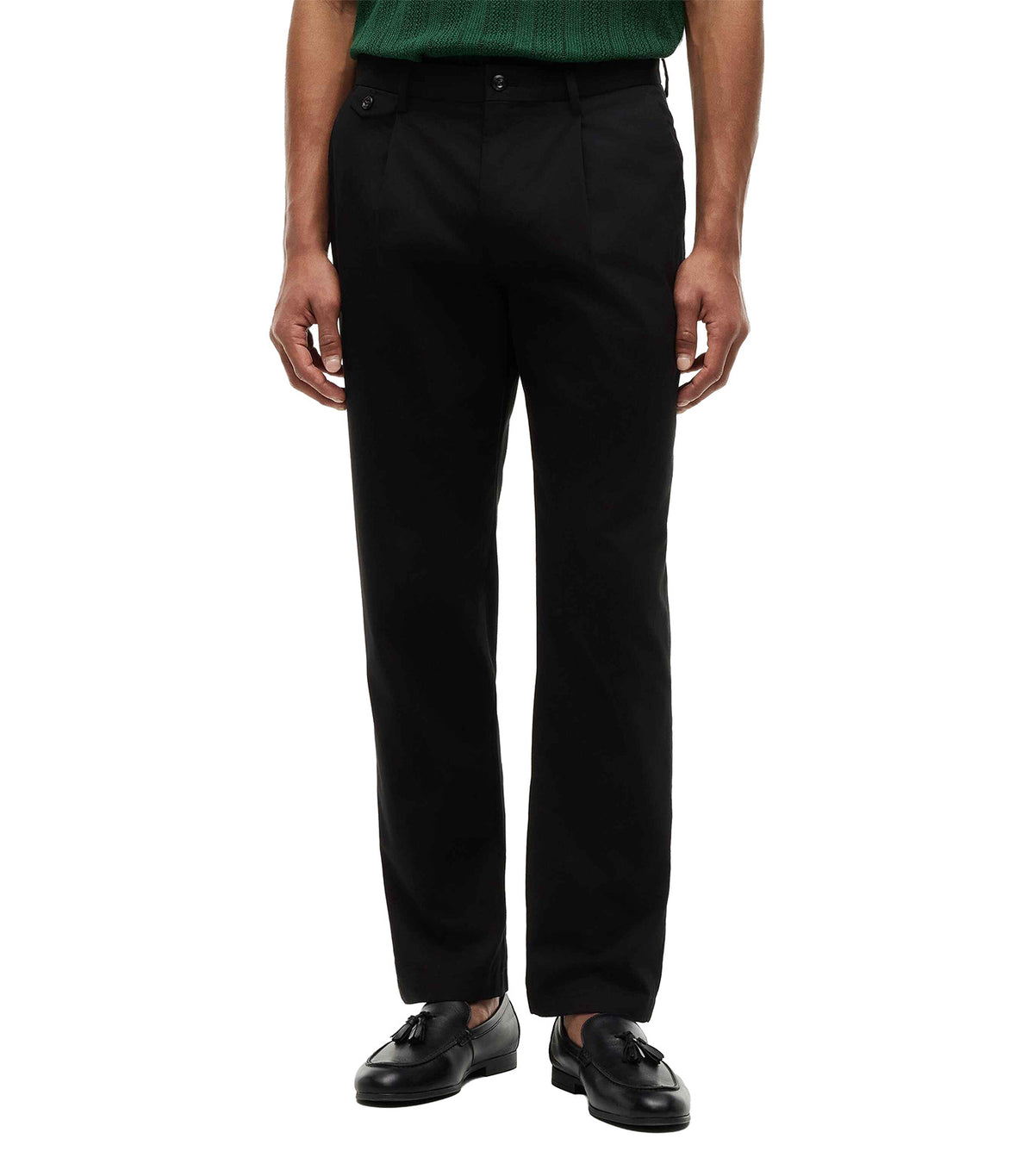 Men's Harlem 1Pleats Tech Twill Black