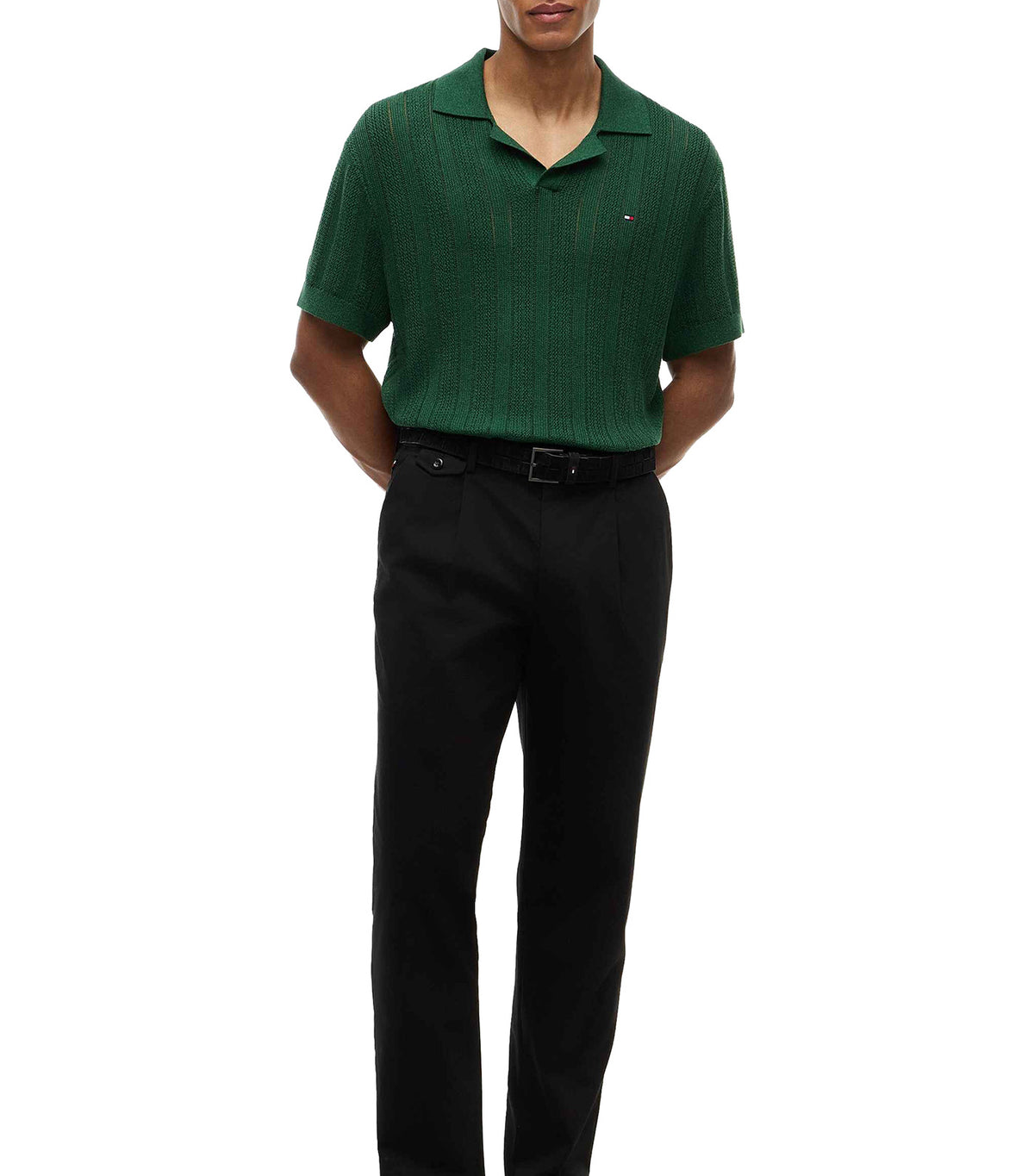 Men's Harlem 1Pleats Tech Twill Black