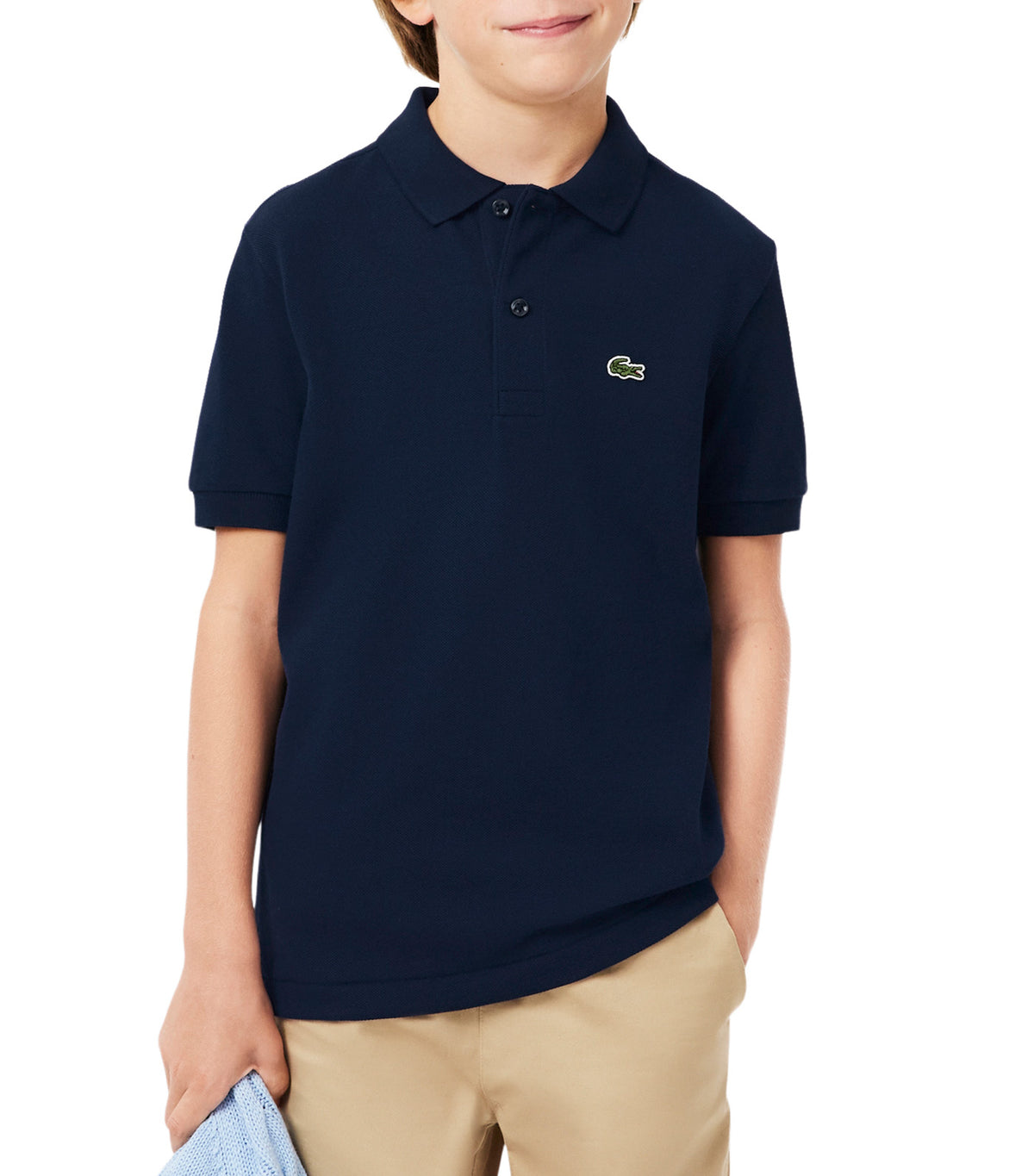 Petit Piqué Polo Shirt Navy Blue