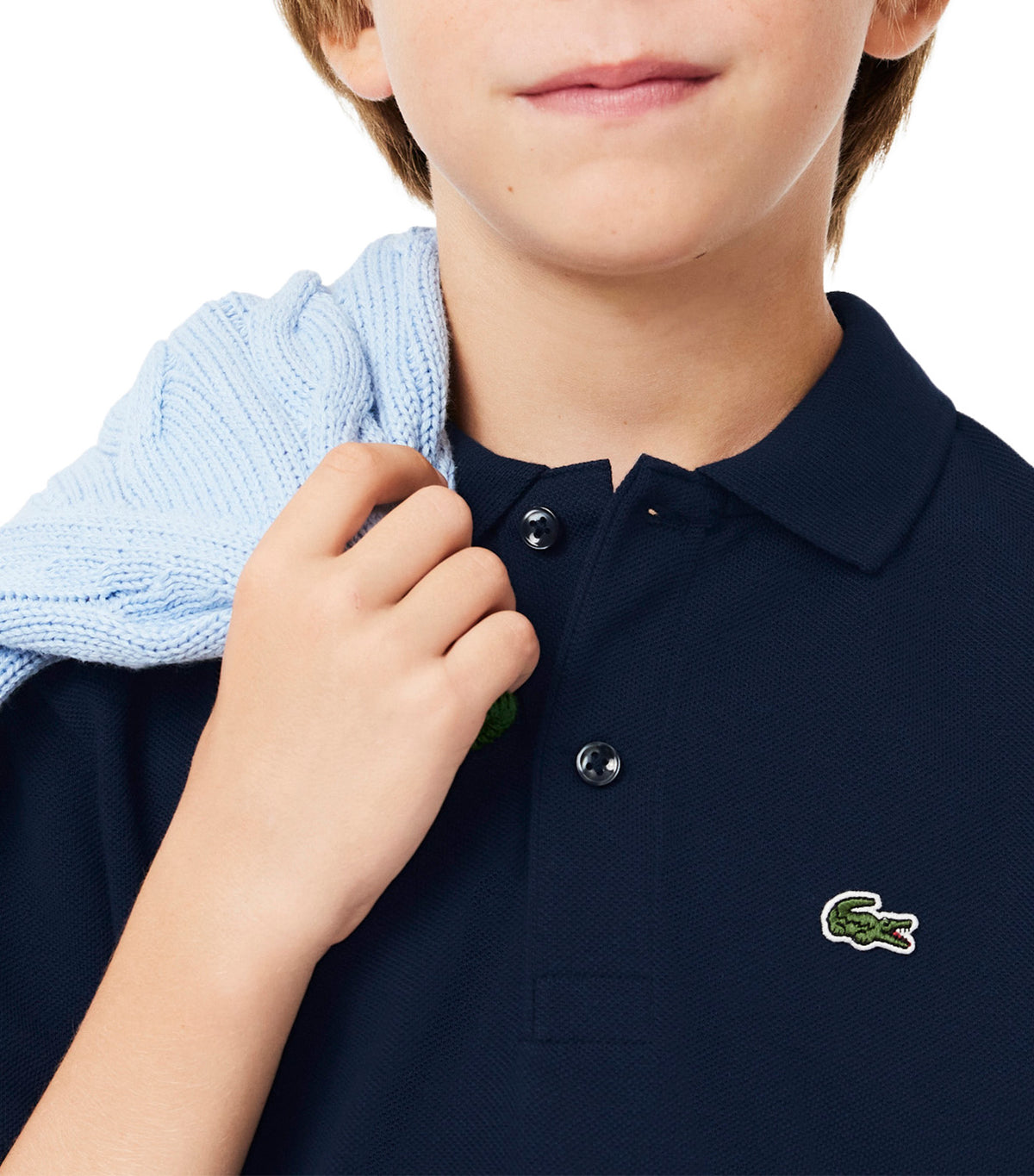 Petit Piqué Polo Shirt Navy Blue