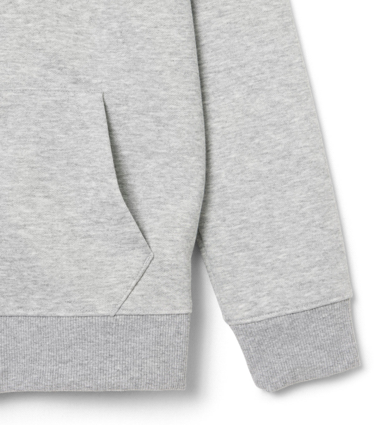 Unisex Brushed Fleece Zipped Sweatshirt Silver Chine