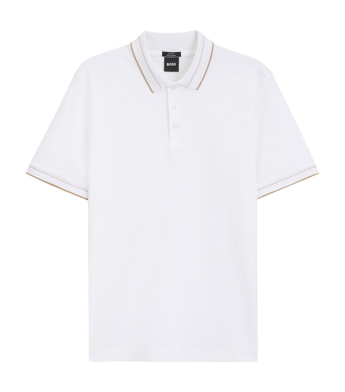 Slim-Fit Polo Shirt in Mercerised Cotton White