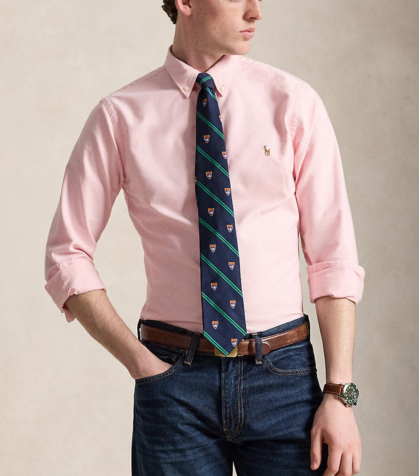 Men's Slim Fit Oxford Shirt Pink