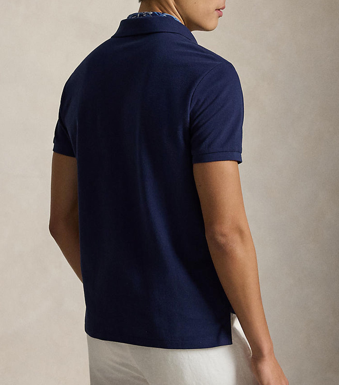 Men's Custom Slim Fit Polo Bear Polo Shirt Navy