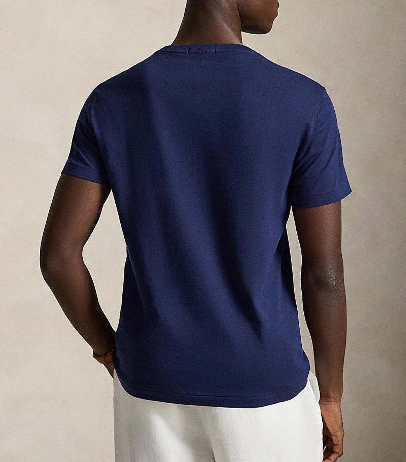 Men's Custom Slim Fit Polo Bear T-Shirt Navy