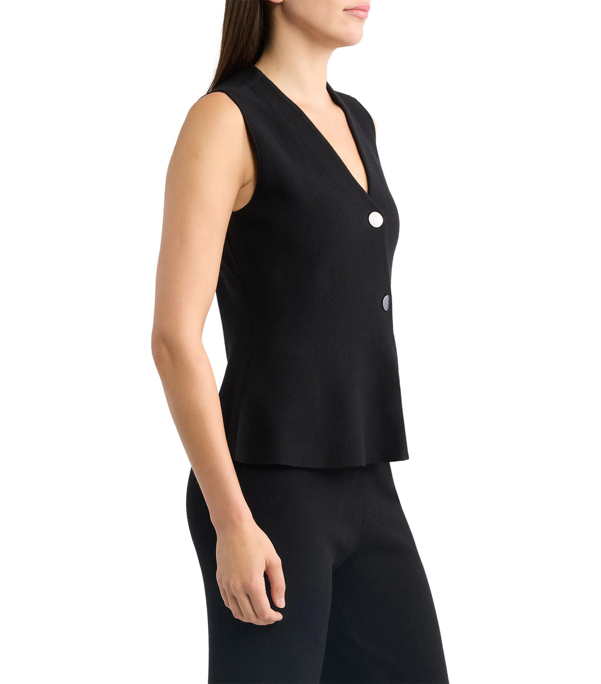 Peplum Vest Black