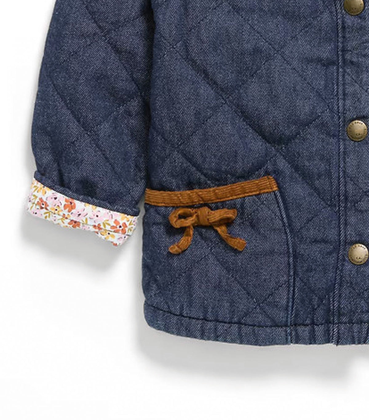 Denim Barn Jacket for Toddler Girls Dark Wash