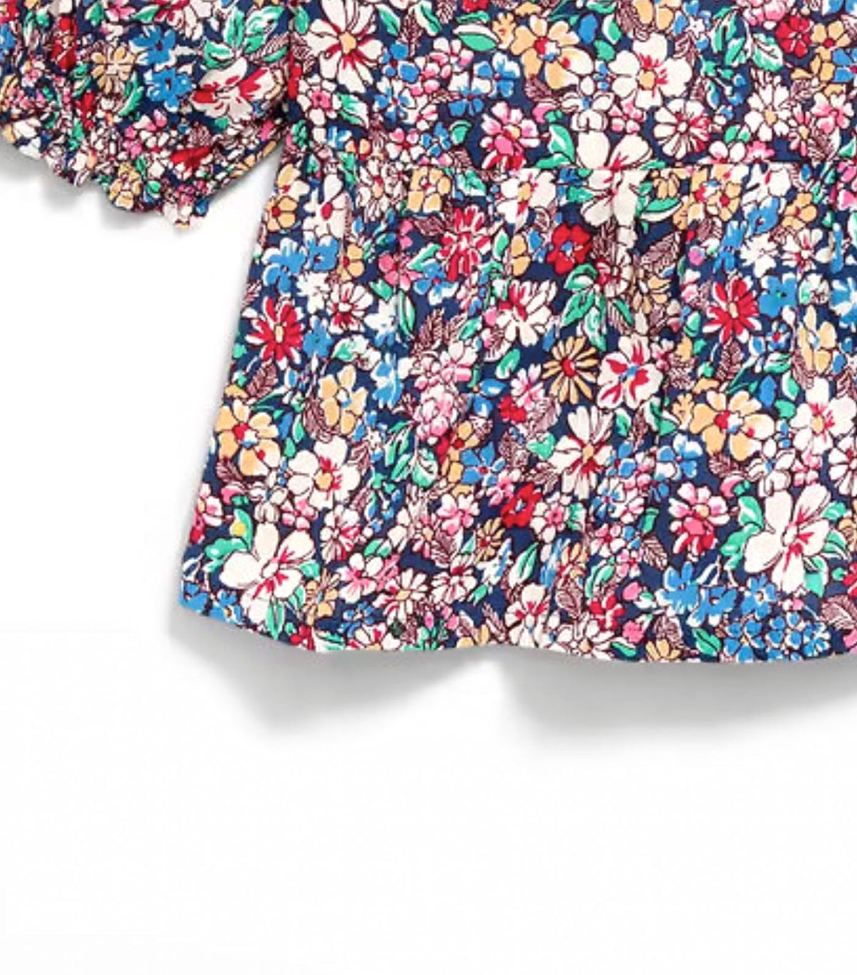 Short Puff-Sleeve Top for Toddler Girls Multi Floral
