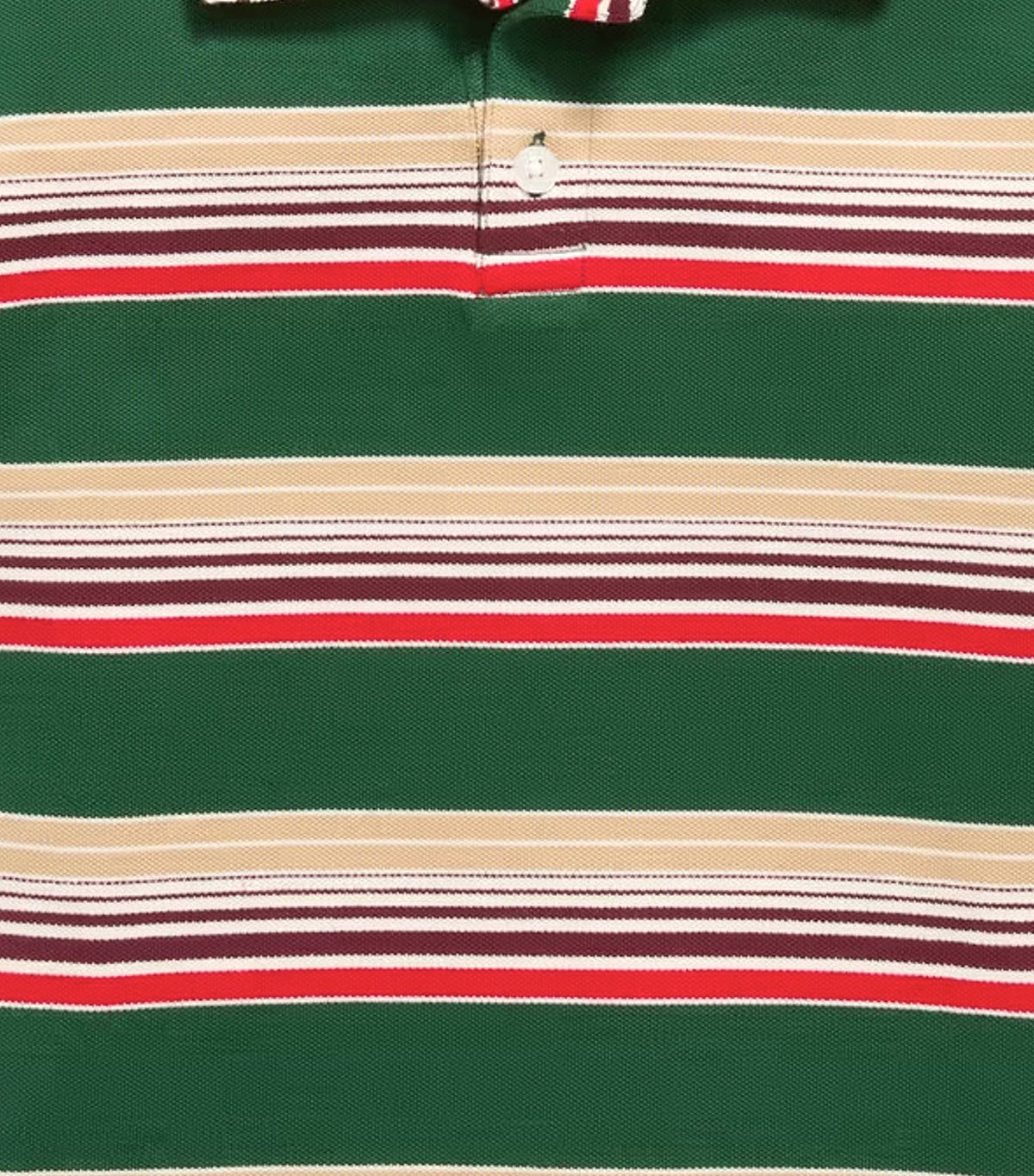 Oversized Short-Sleeve Striped Pique Polo Shirt for Toddler Boys Field of Greens