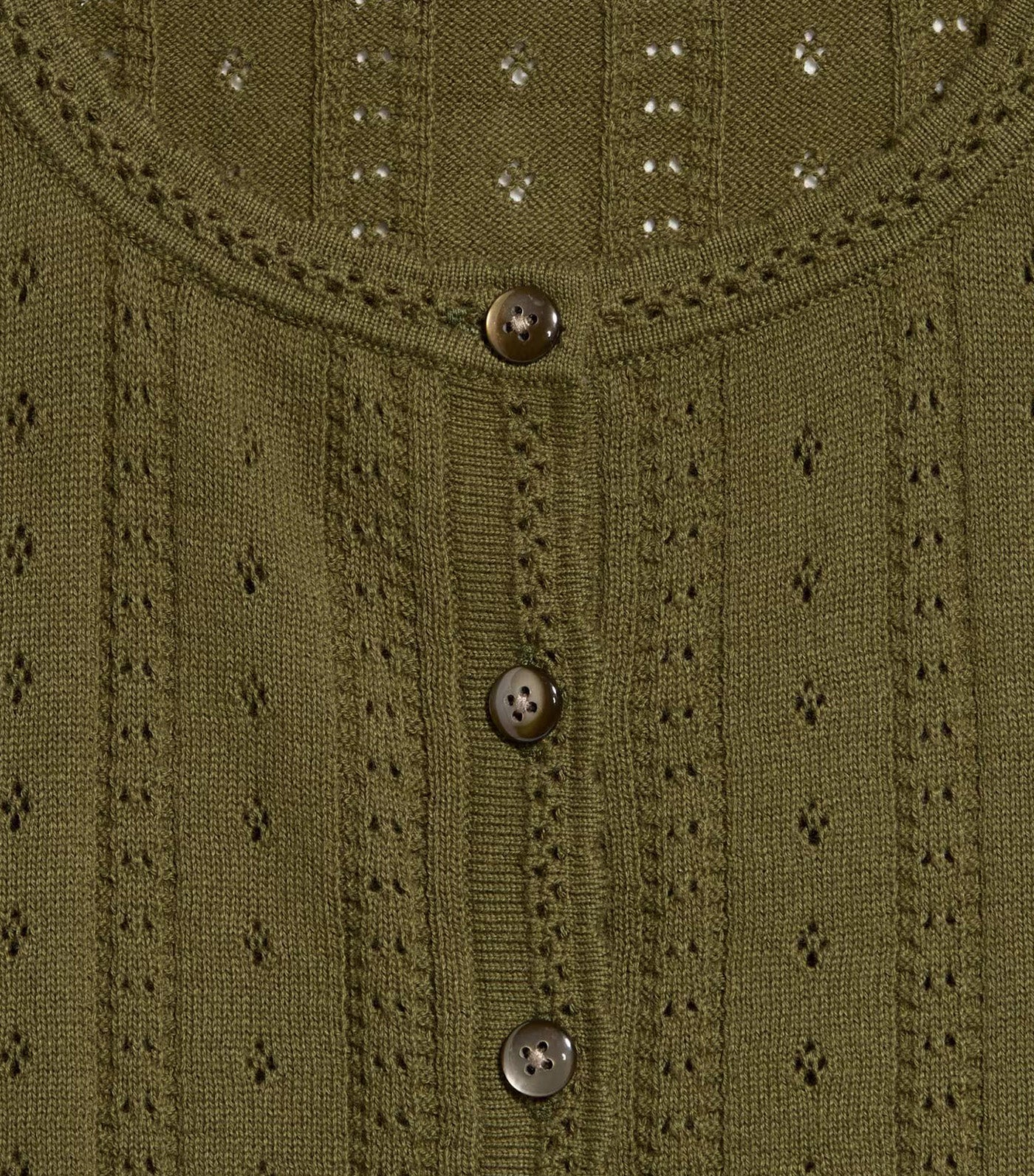 Seaside Cotton Short-Sleeve Button-Down Sweater Hearthwood