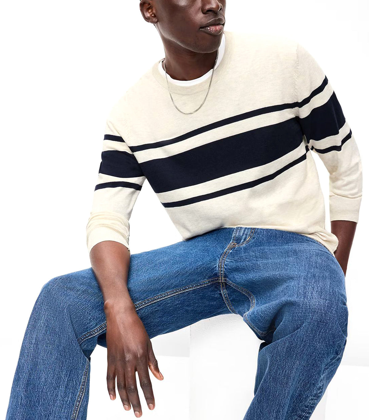 Crew-Neck Sweater O.N. White Heather