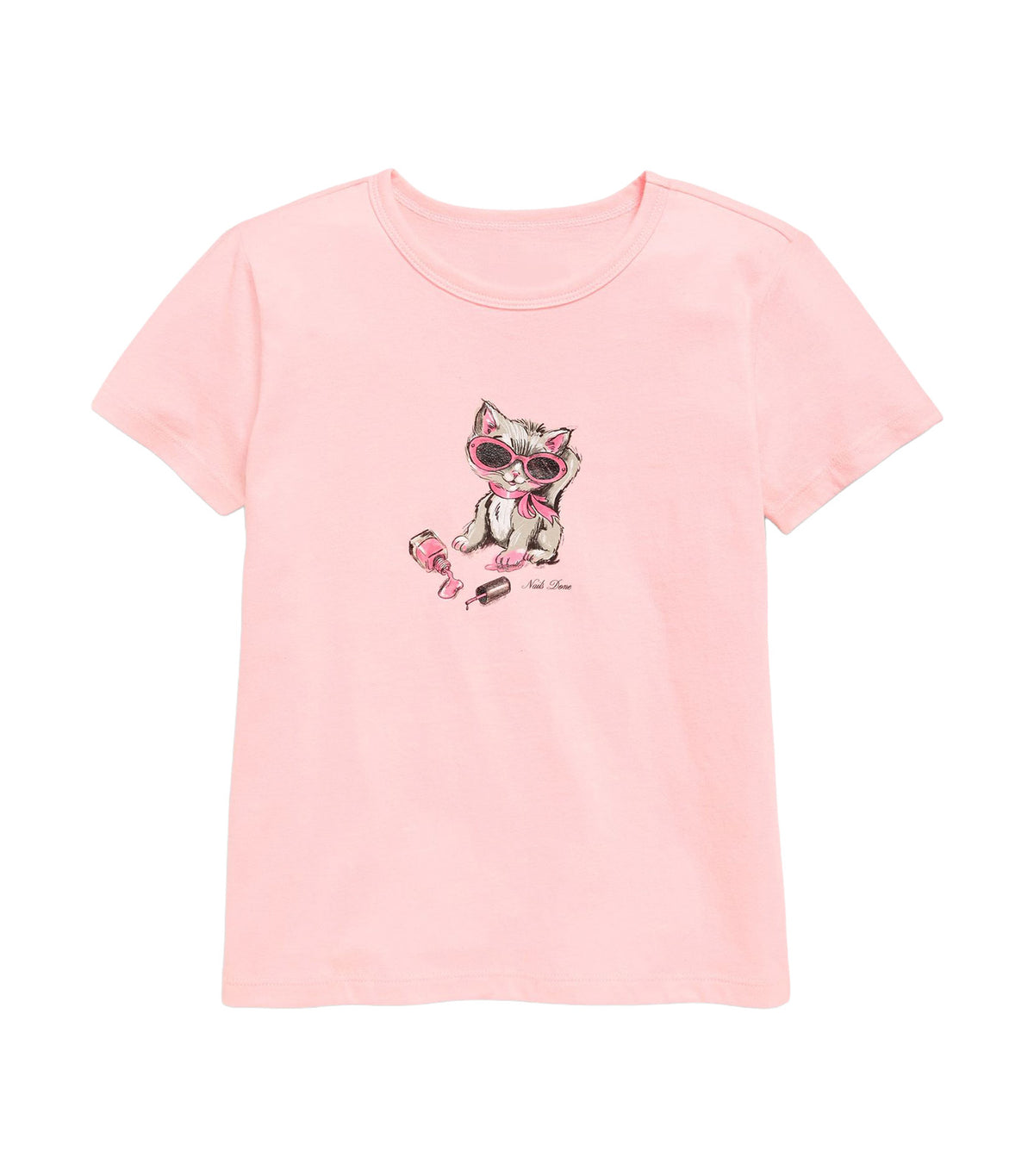 Short-Sleeve Graphic T-Shirt for Girls Pink Pirouette