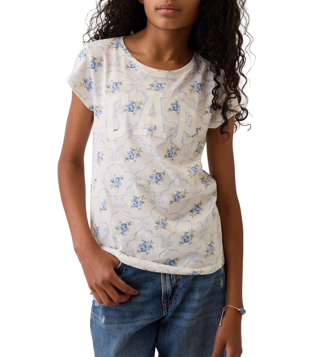 Graphic T-Shirt Blue Floral