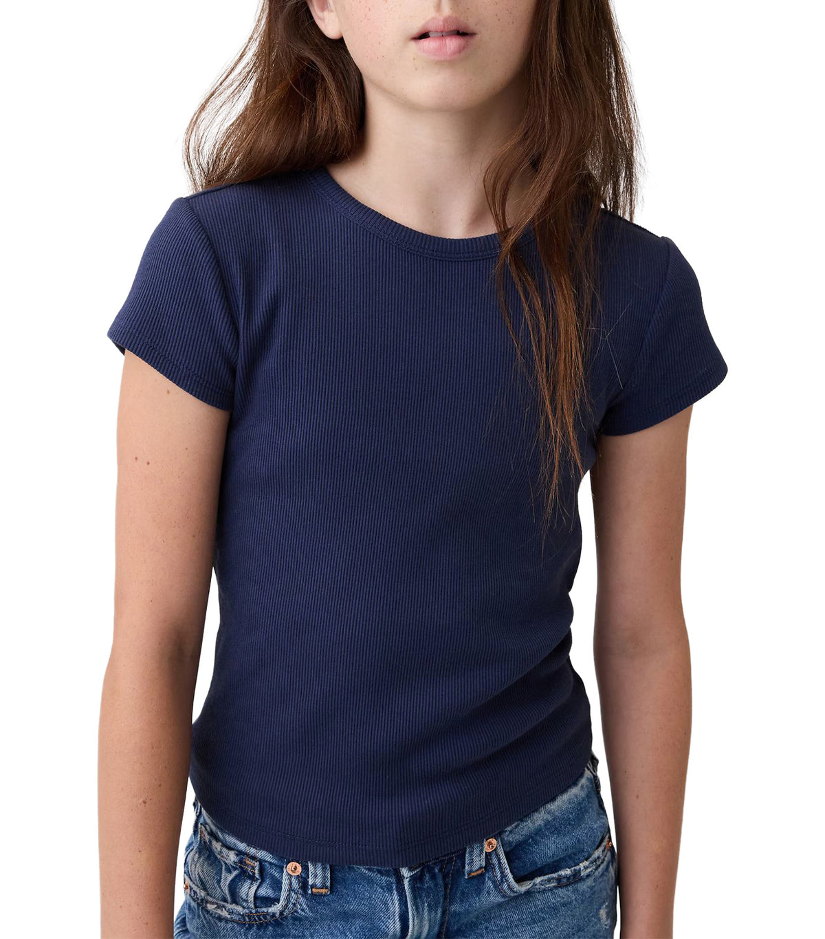 Rib T-Shirt Vintage Navy