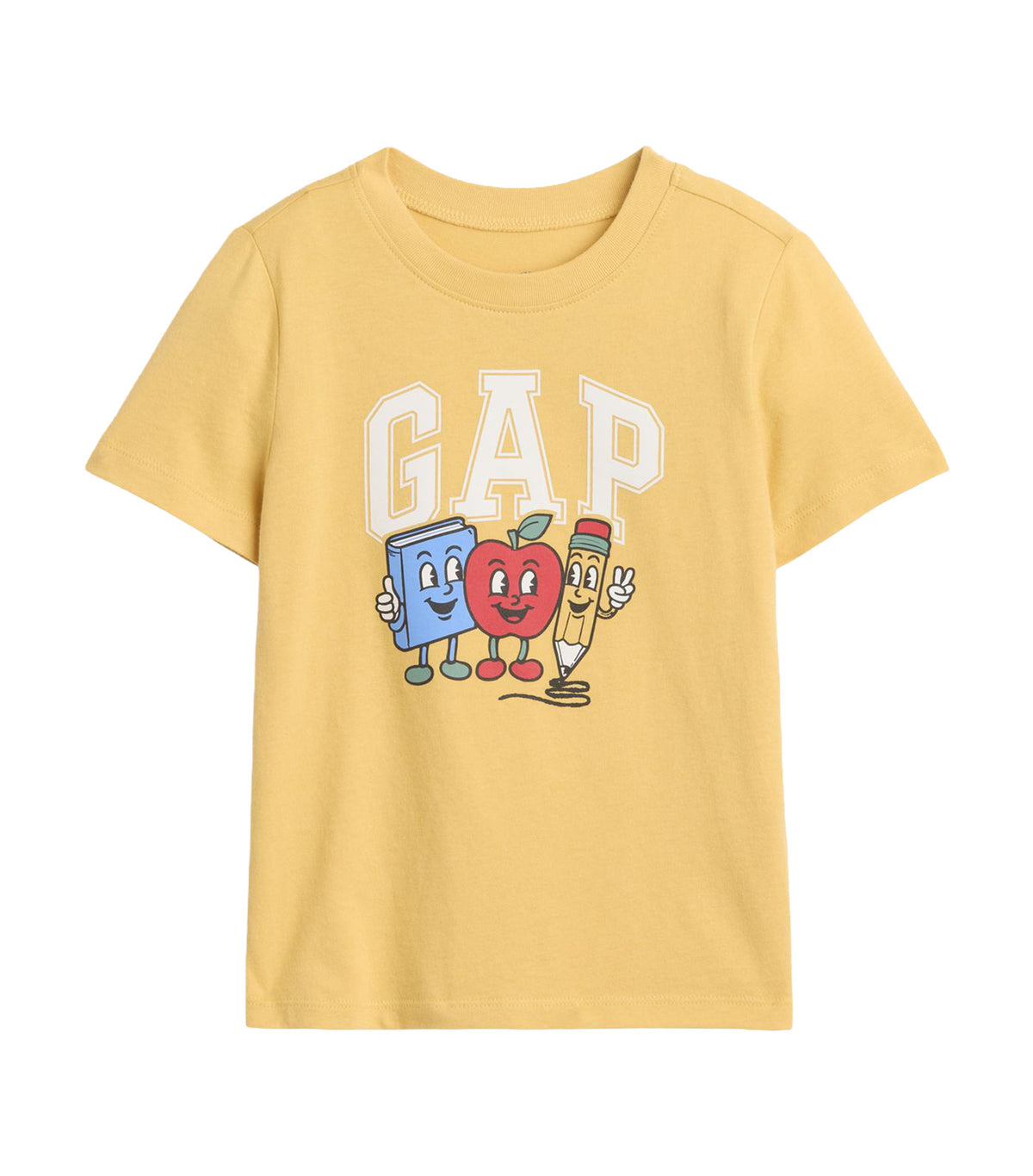 babyGap Graphic T-Shirt French Almond Yellow School