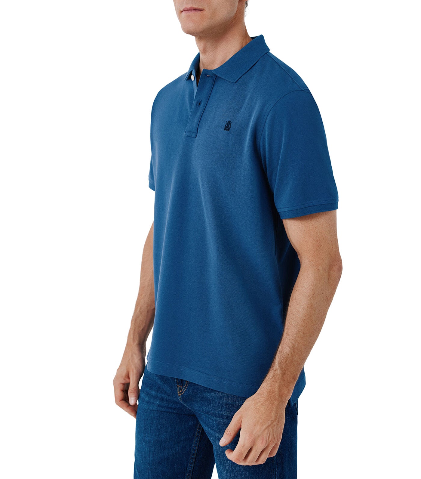 Pique Basic Polo Shirt Medium Blue