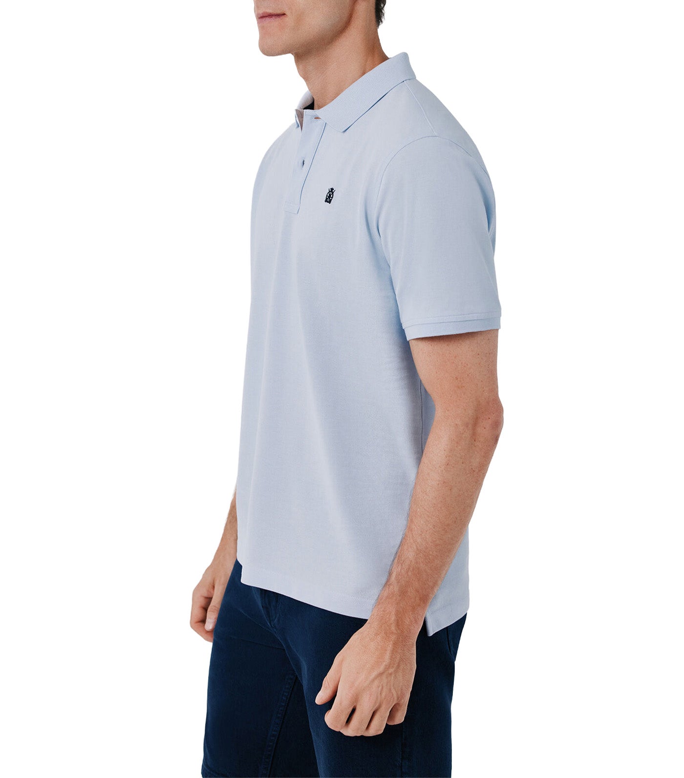 Pique Basic Polo Shirt Light Blue