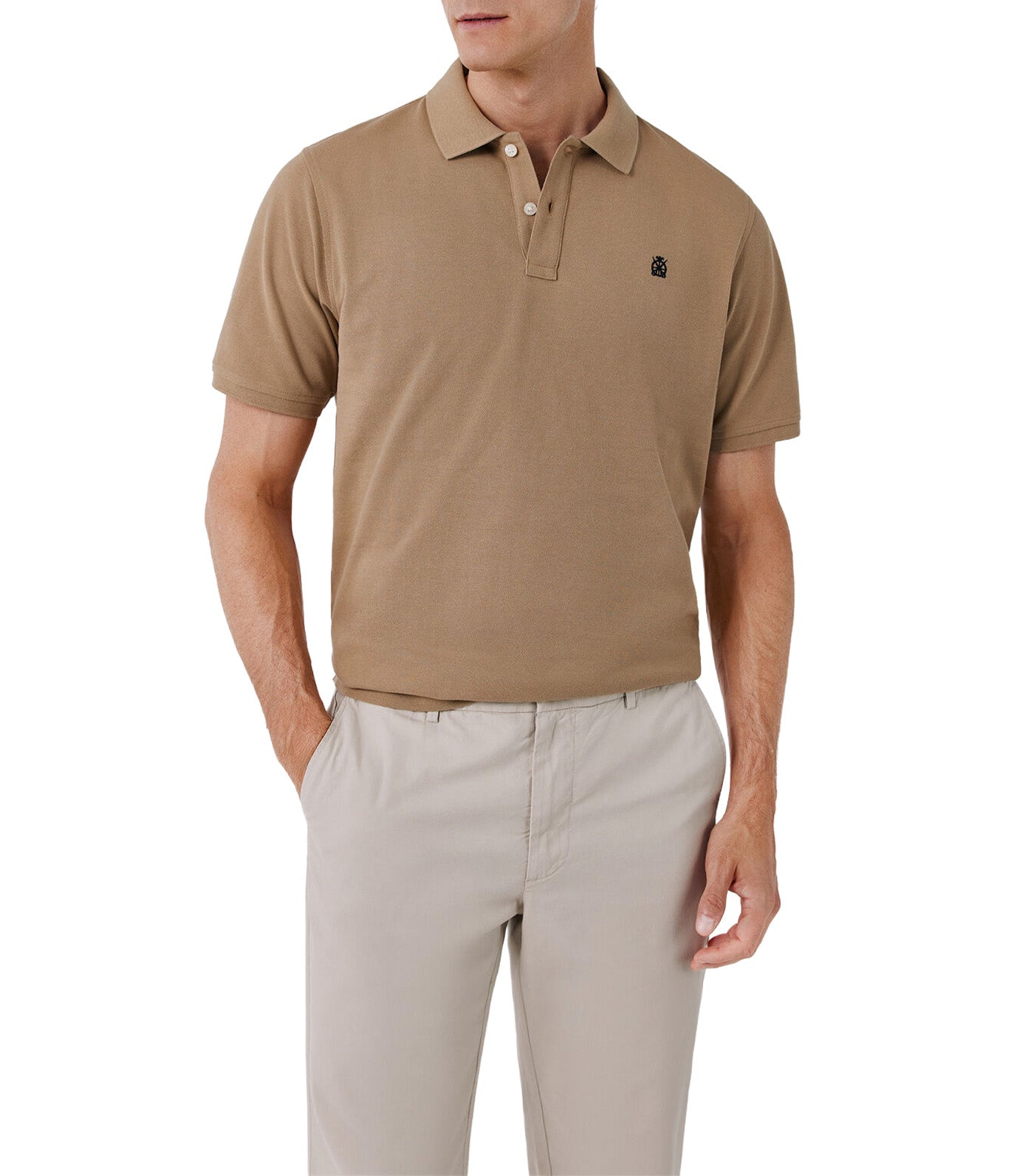 Pique Basic Polo Shirt Tan