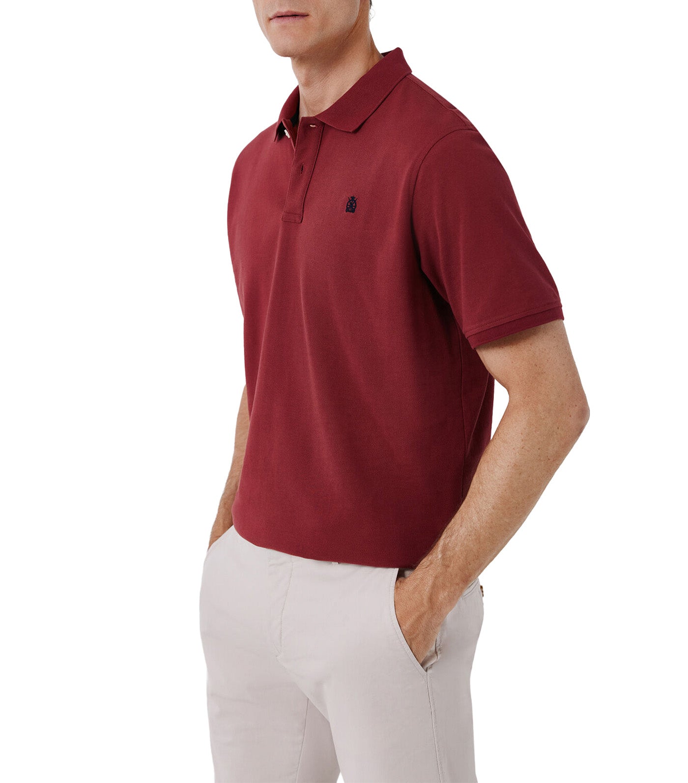 Pique Basic Polo Shirt Wine