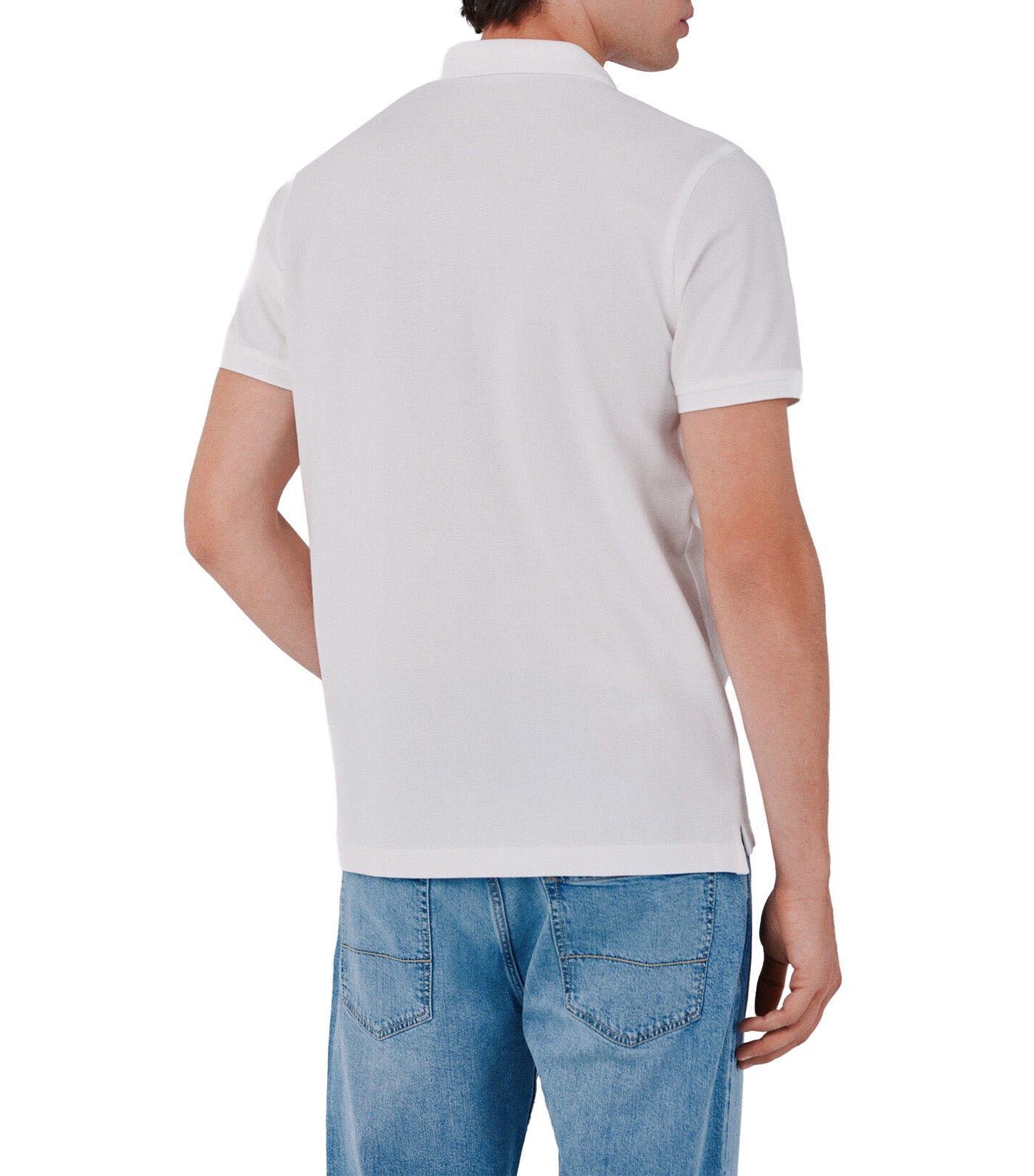 Pique Slim Polo Shirt White