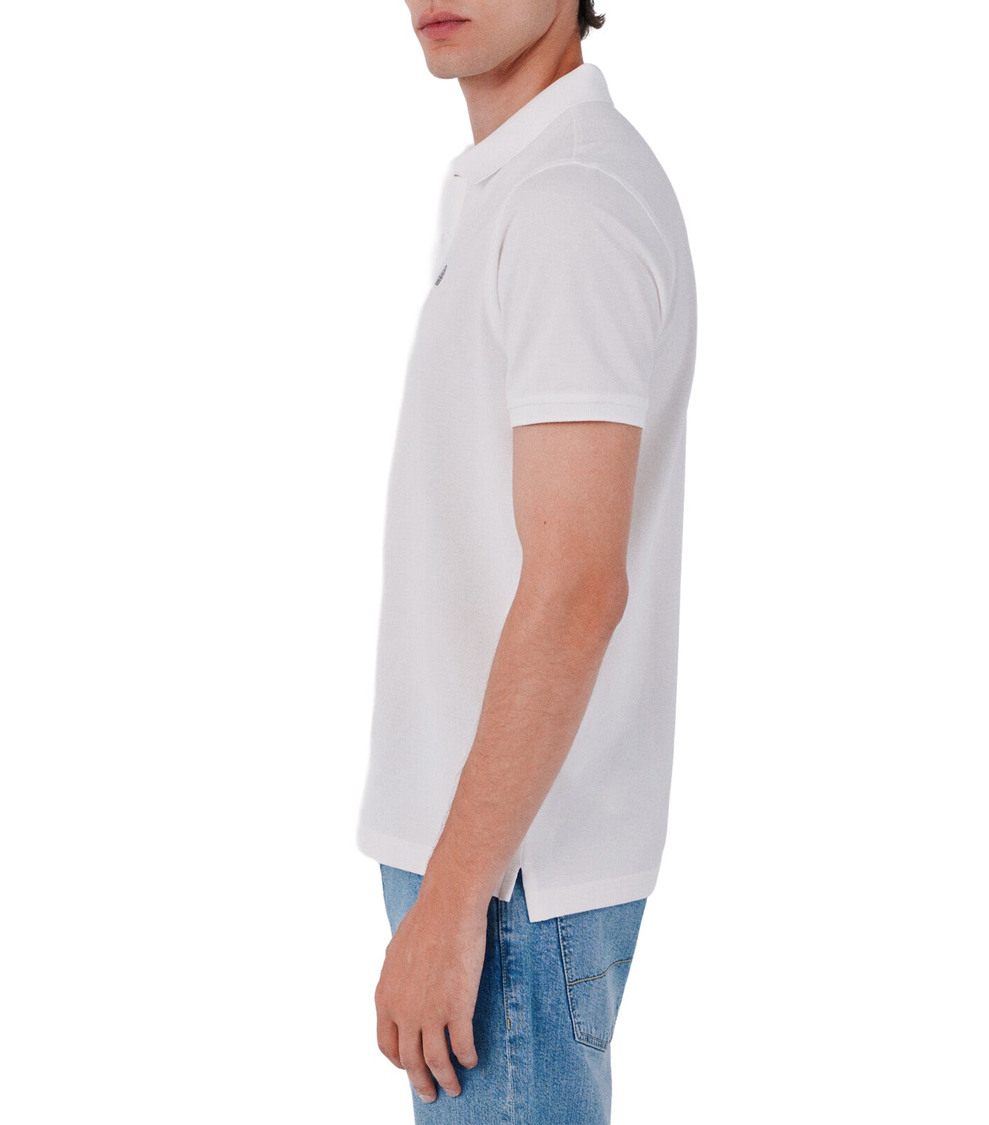 Pique Slim Polo Shirt White