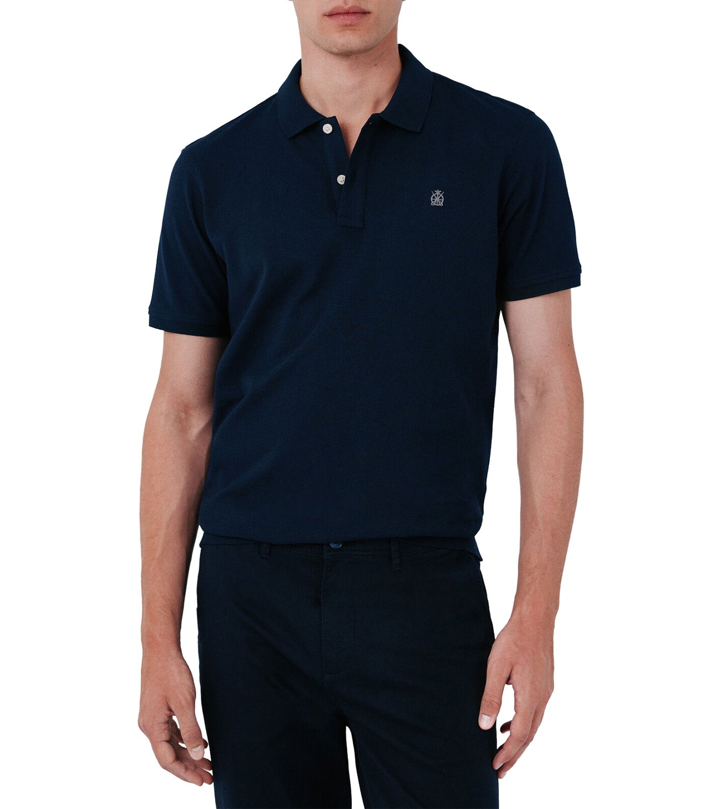 Pique Slim Polo Shirt Navy