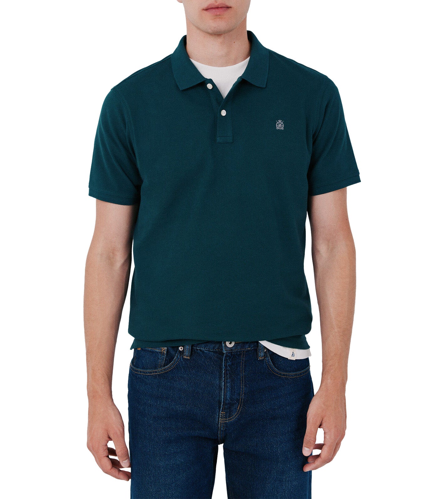 Pique Slim Polo Shirt Bottle Green